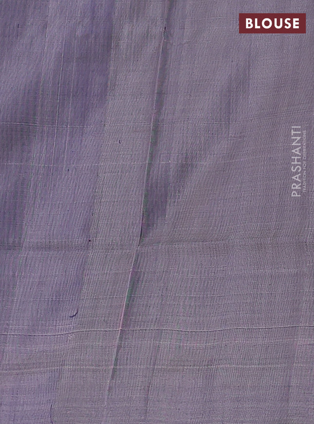 Pure uppada silk saree dark blue and grey shade with silver & gold zari woven coin buttas and simple border