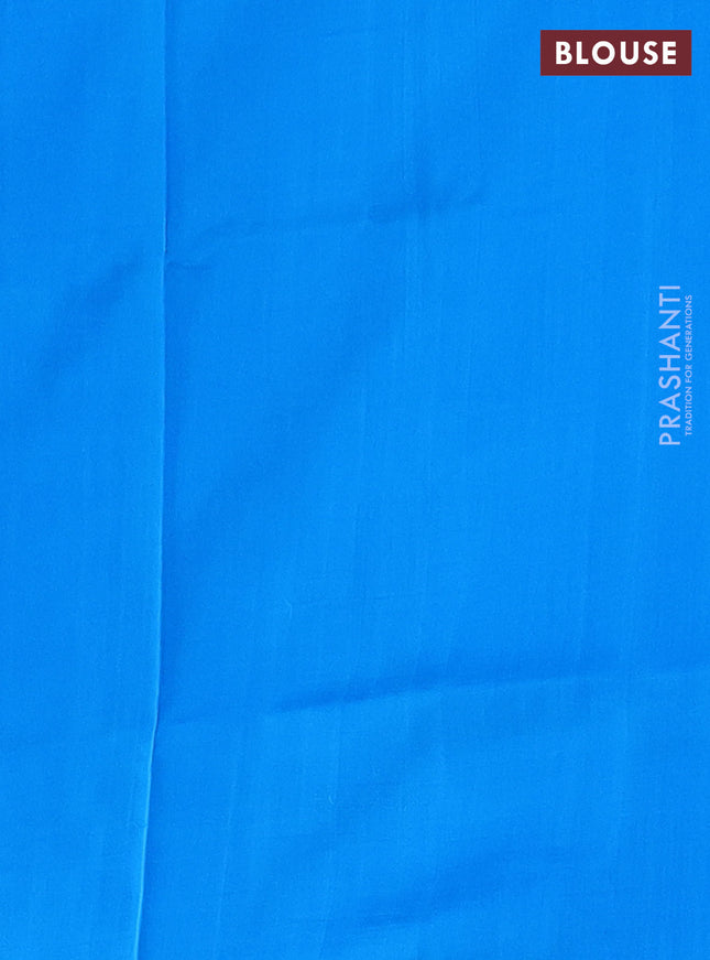 Pure uppada silk saree dual shade of teal green and cs blue with silver & gold zari woven coin buttas and simple border