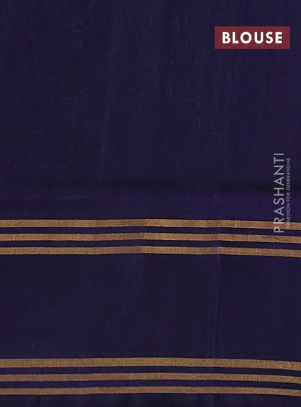 Pure uppada silk saree purple and dark navy blue with allover zari weaves & buttas and rettapet zari woven border