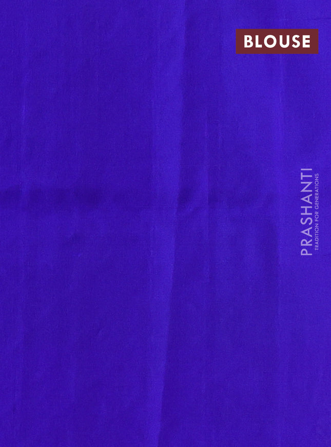 Pure uppada silk saree teal green and blue with allover silver zari woven paisley buttas and long floral design zari woven border