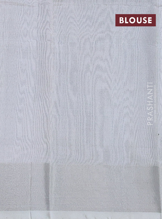 Pure uppada silk saree black and grey with silver zari woven coin buttas and silver zari woven border