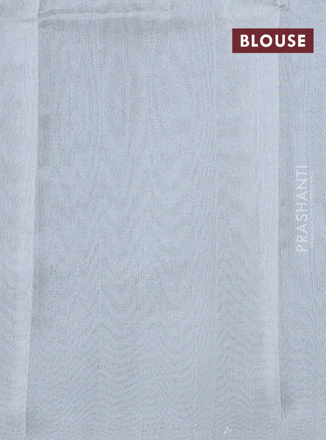 Pure uppada silk saree bottle green and grey with silver zari woven coin buttas and silver zari woven border