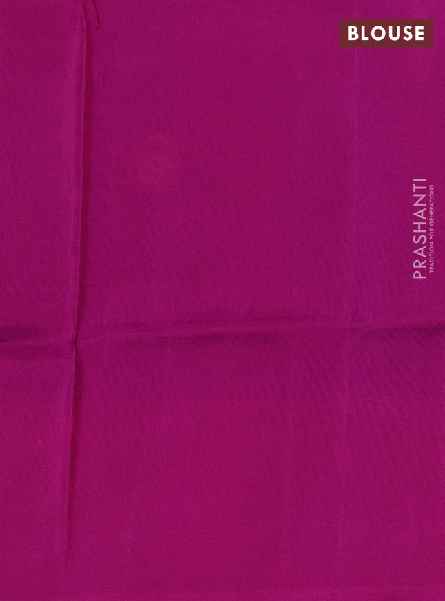 Pure uppada silk saree blue and pink with silver & gold zari woven coin buttas and simple border