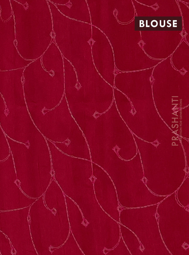 Semi raw silk saree pink with embroidery work buttas and geometric design embroidery border