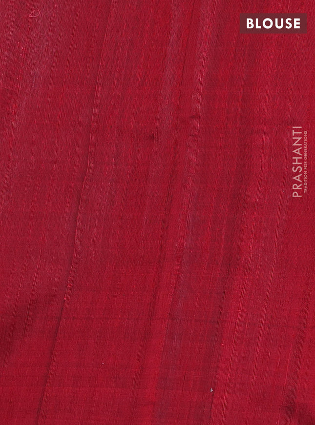 Pure dupion silk saree black and maroon with plain body and temple design zari woven border