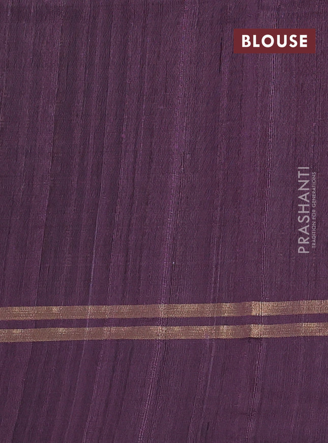 Pure dupion silk saree wine shade with allover zari weaves and zari woven simple border