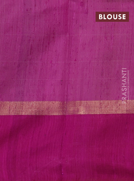 Pure dupion silk saree peach orange and pink with thread woven buttas and zari woven butta border