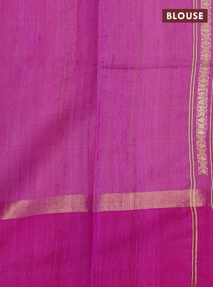 Pure dupion silk saree yellow and pink with thread woven buttas and zari woven butta border