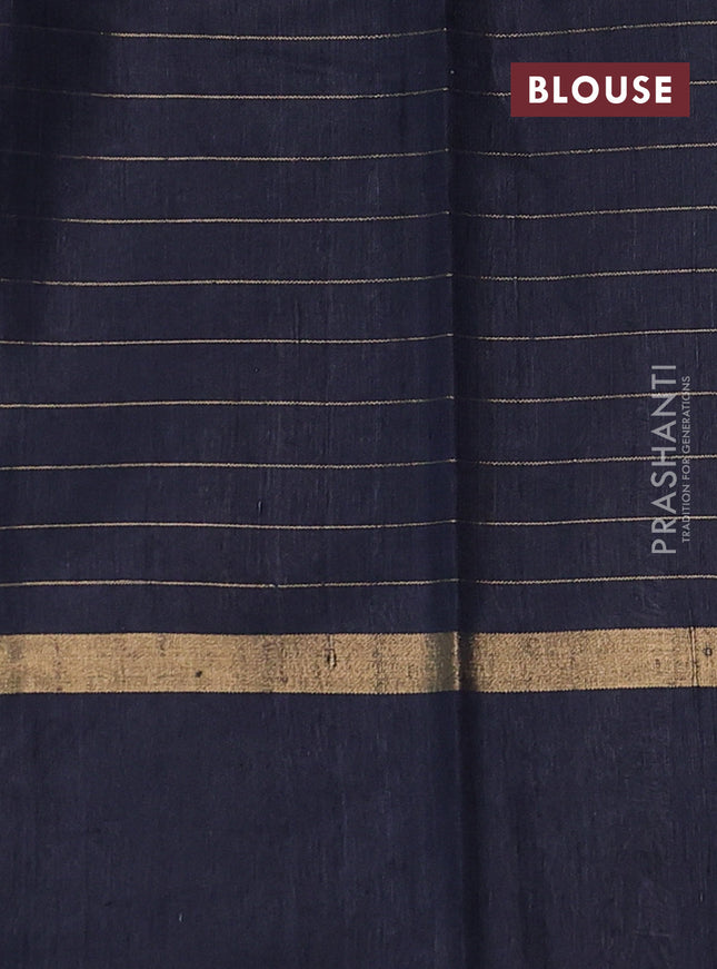 Pure dupion silk saree grey and elephant grey with allover zari checked pattern and zari woven butta border