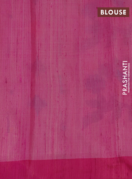 Pure dupion silk saree peach orange and pink with thread woven buttas and muniya butta style border