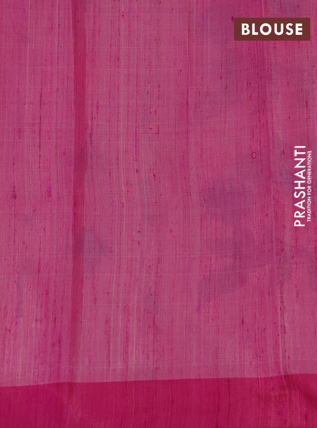 Pure dupion silk saree peach orange and pink with thread woven buttas and muniya butta style border