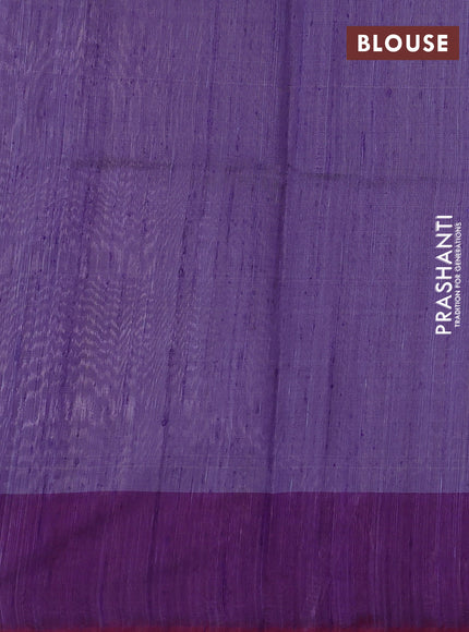 Pure dupion silk saree pastel lavender and purple with thread woven buttas and muniya butta style border