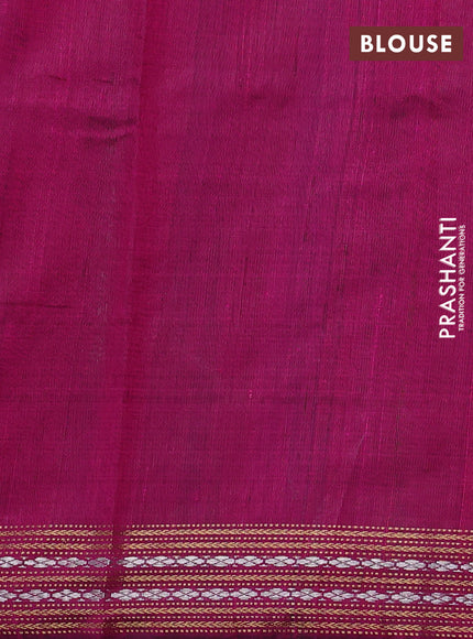 Pure dupion silk saree pastel green and pink with plain body and temple design zari woven border
