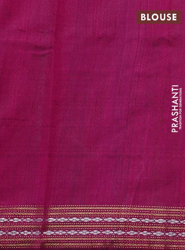 Pure dupion silk saree pastel green and pink with plain body and temple design zari woven border