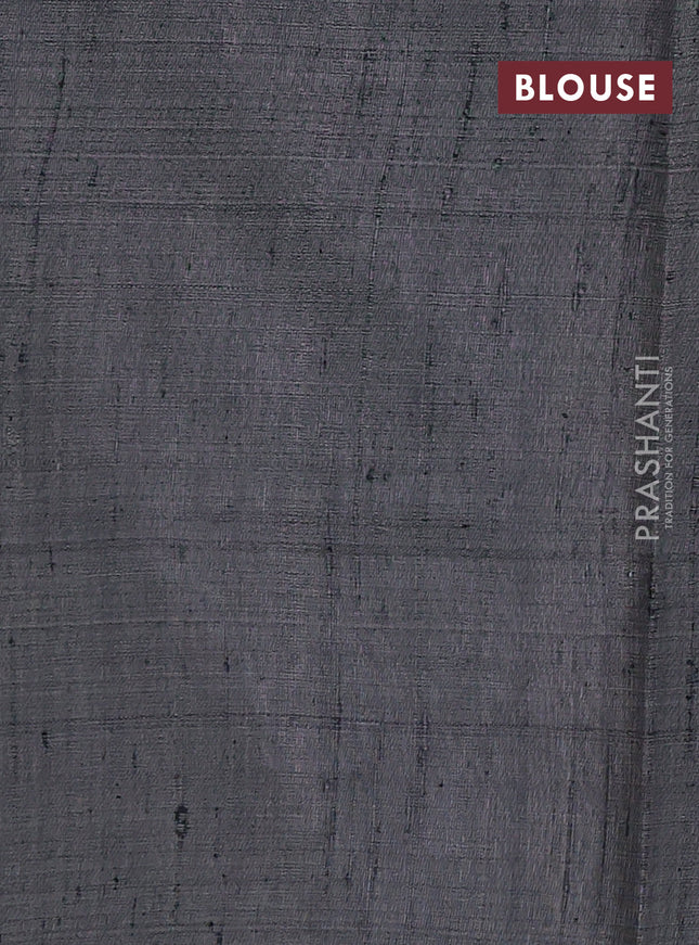 Pure dupion silk saree light blue with thread woven buttas and temple design simple border