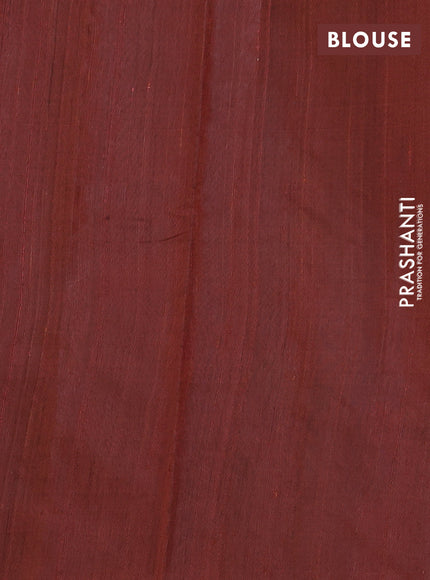 Pure dupion silk saree rustic brown with zari woven buttas and zari woven border