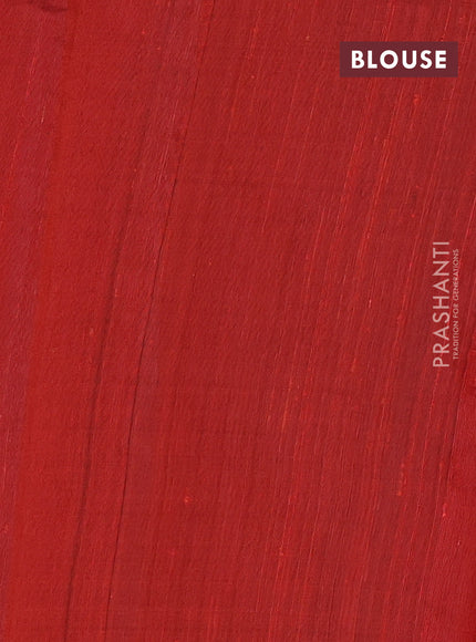 Pure dupion silk saree orange with zari woven buttas and zari woven border