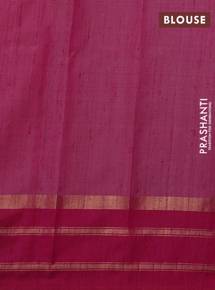 Pure dupion silk saree yellow and pink with thread woven buttas and zari woven border