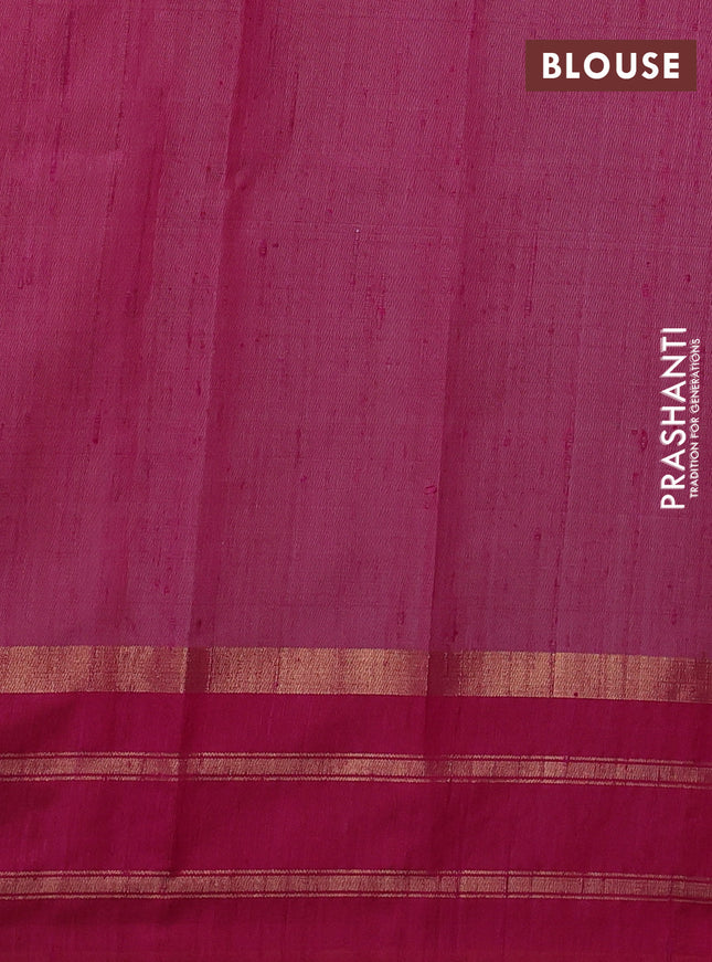 Pure dupion silk saree yellow and pink with thread woven buttas and zari woven border