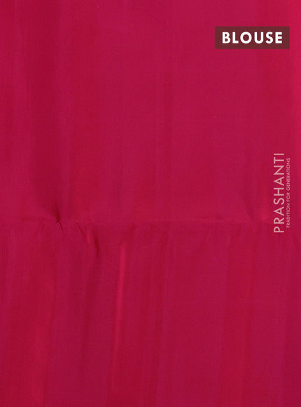 Pure soft silk saree pink with allover silver zari woven brocade weaves in borderless style