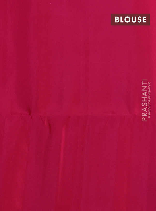 Pure soft silk saree pink with allover silver zari woven brocade weaves in borderless style