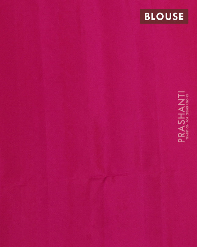 Pure soft silk saree pink with silver zari woven buttas in borderless style