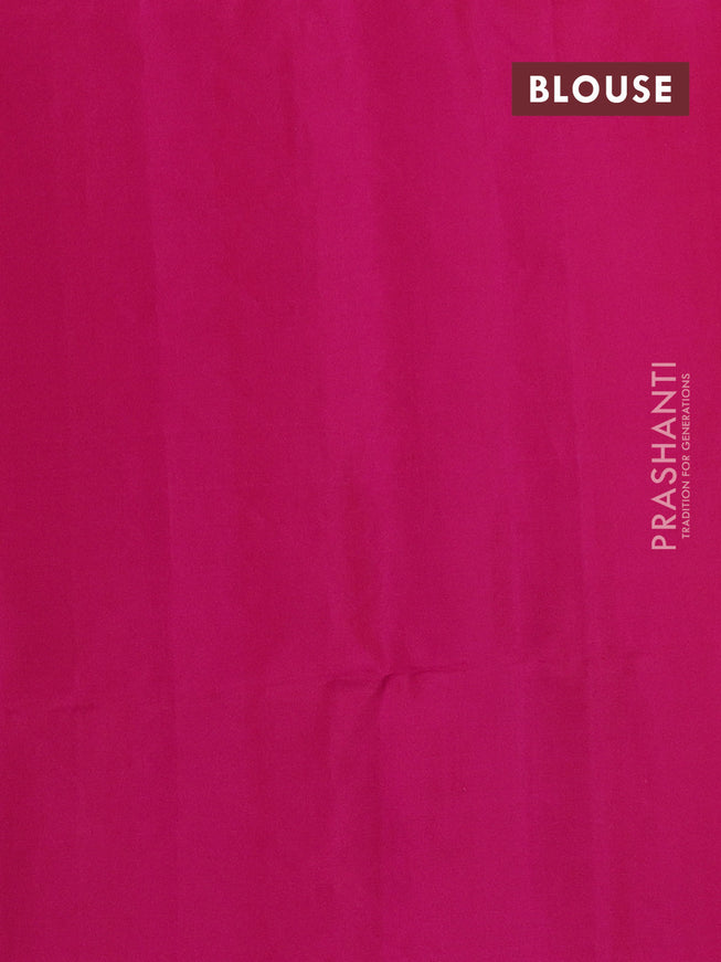 Pure soft silk saree pink with silver zari woven buttas in borderless style