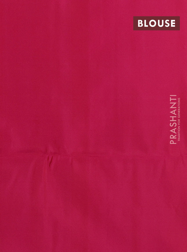 Pure soft silk saree dual shade of pink with allover silver zari woven brocade weaves in borderless style