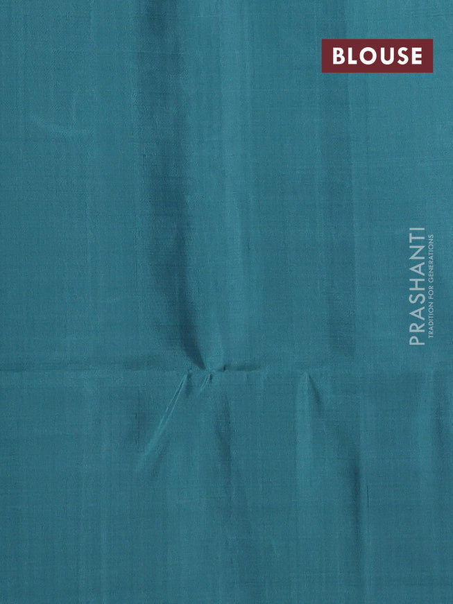 Pure soft silk saree pastel green with allover silver zari woven brocade weaves and rich silver zari border