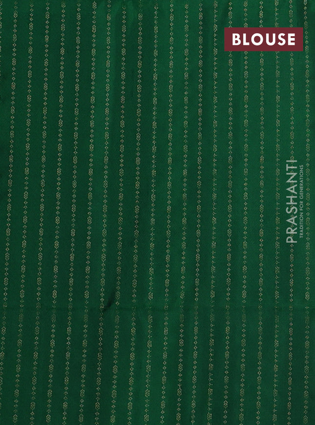 Pure soft silk saree pink and green with allover zari weaves in borderless style