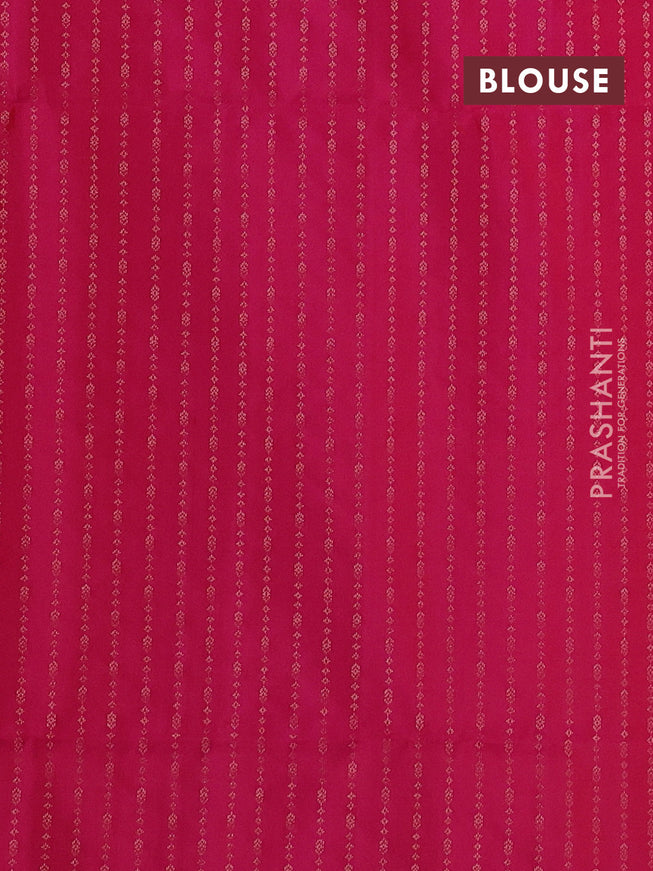 Pure soft silk saree yellow and pink with allover zari weaves in borderless style