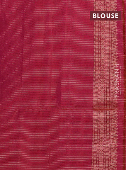 Pure soft silk saree dual shade of pink with allover small zari checks & buttas in borderless style