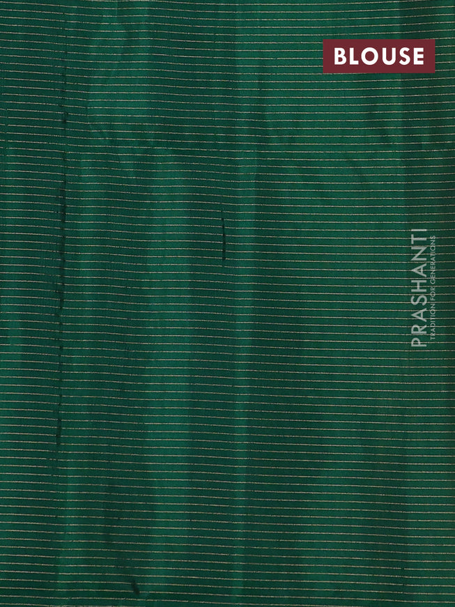 Pure soft silk saree mustard yellow and green with allover small zari checks & buttas in borderless style