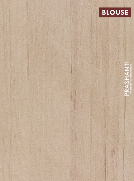 Semi tussar saree sandal with butta prints and madhubani printed pallu