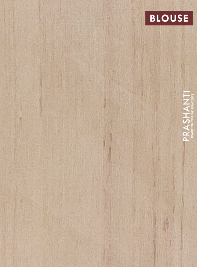 Semi tussar saree sandal with butta prints and madhubani printed pallu