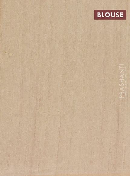 Semi tussar saree grey and sandal with bandhini butta prints and printed border