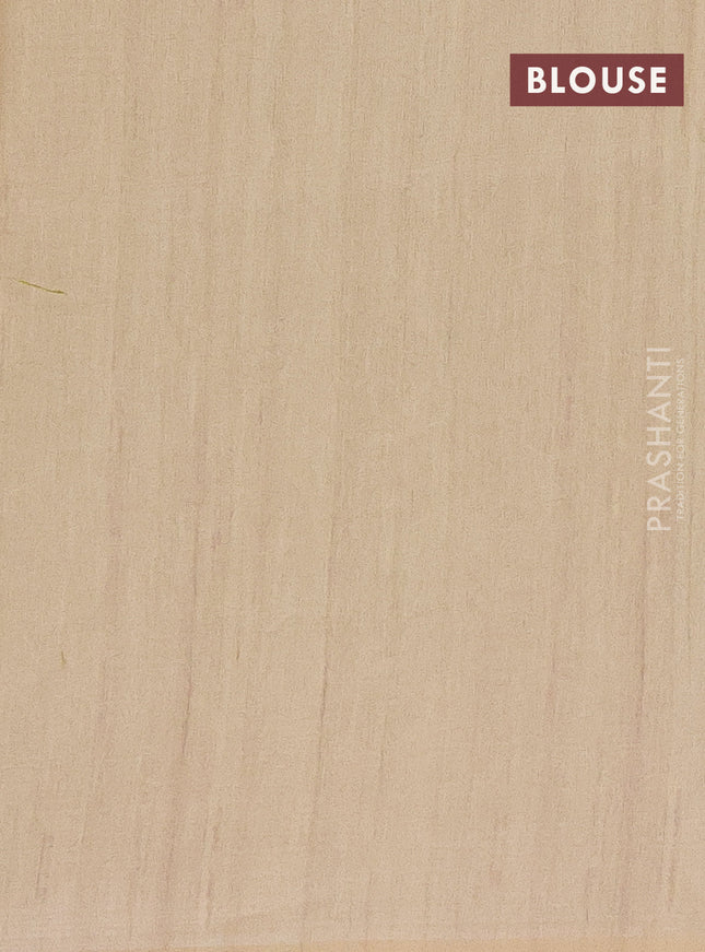 Semi tussar saree grey and sandal with bandhini butta prints and printed border