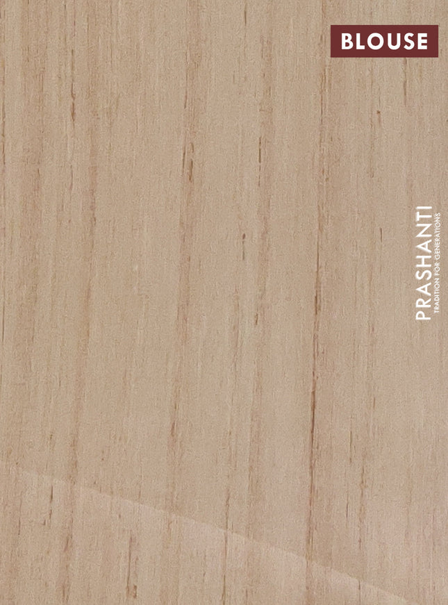 Semi tussar saree beige with allover walri butta prints and printed border