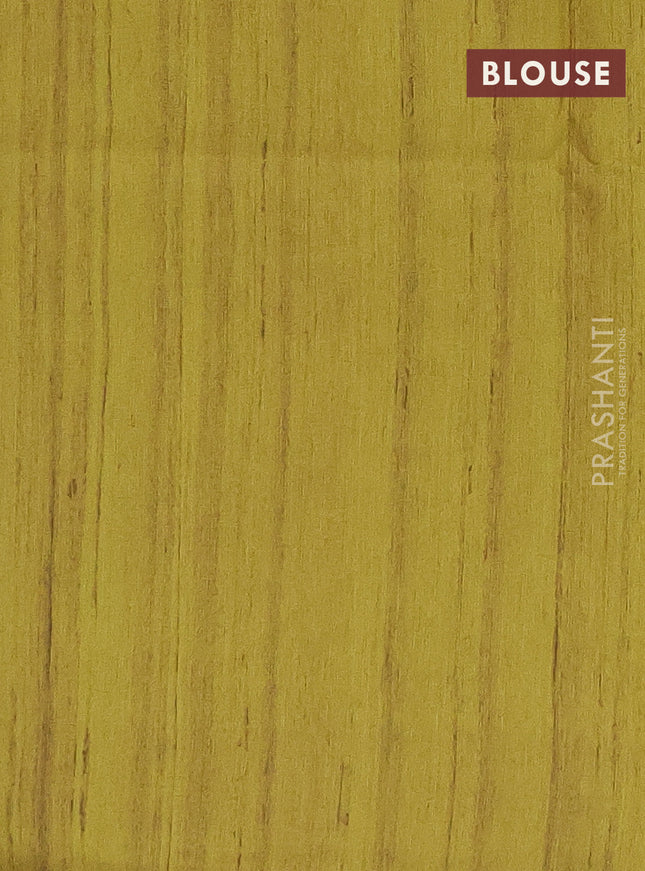 Semi tussar saree lime green and beige with allover walri butta prints and printed border