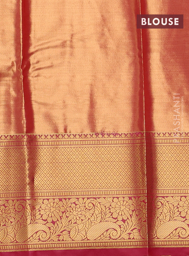 Bangalori tissue silk saree lavender and pink with allover zari woven brocade weaves and long zari woven border