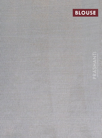 Semi raw silk saree grey with zari woven buttas and zari woven border