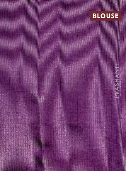 Semi raw silk saree purple with zari woven buttas and zari woven border