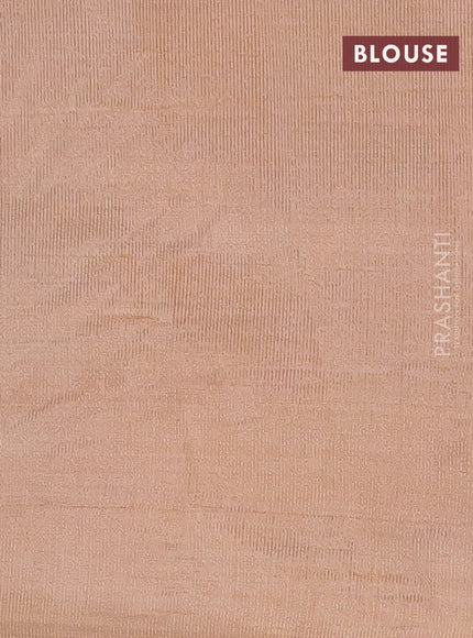 Semi raw silk saree sandal with zari woven buttas and zari woven border