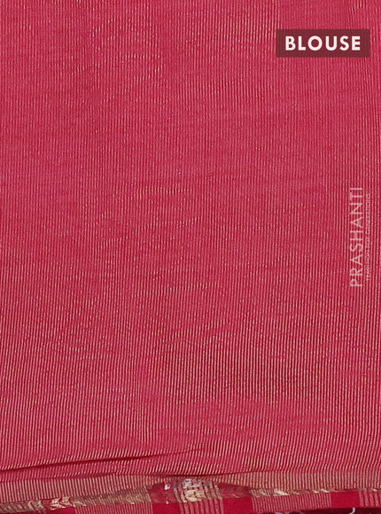Semi raw silk saree pink with zari woven buttas and zari woven border