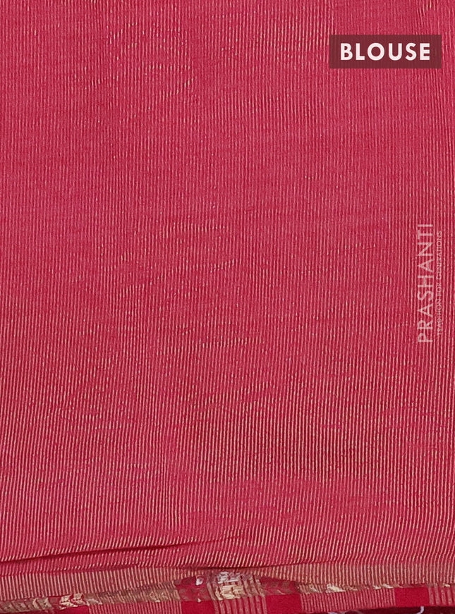 Semi raw silk saree pink with zari woven buttas and zari woven border