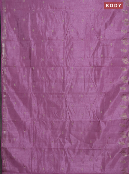 Semi raw silk saree lavender shade with zari woven buttas and zari woven border