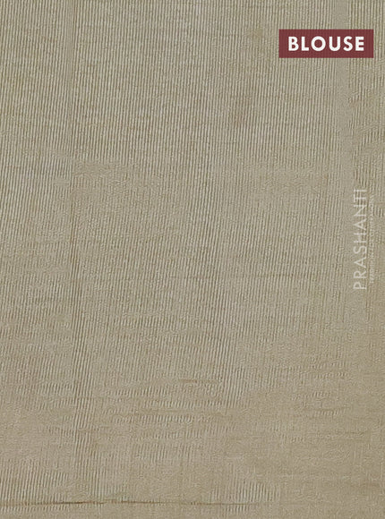 Semi raw silk saree pista green with zari woven buttas and zari woven border