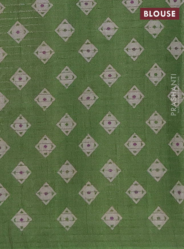 Chappa saree purple and green with allover small zari checked pattern and printed border