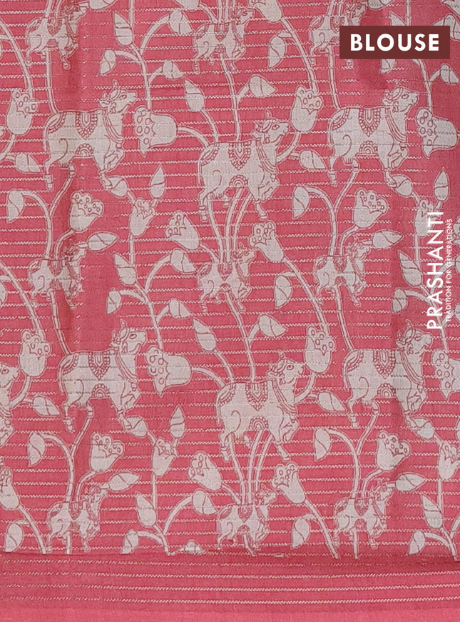 Chappa saree grey and maroon with allover small zari checked pattern and pichwai printed pallu