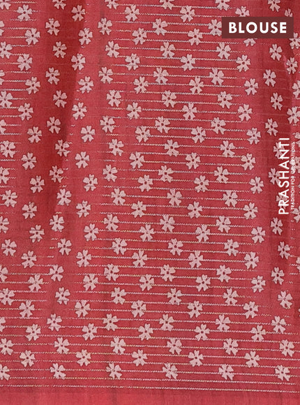 Chappa saree maroon with allover small zari checked pattern and floral digital printed pallu